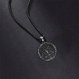 Sterling Silver Jerusalem Tree of Life Cross Religious Pendant Necklace