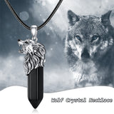 Sterling Silver Viking Dragon Eagle Wolf Animal Pendant Necklace for Men