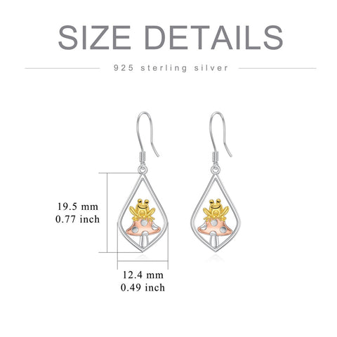 Sterling Silver Bee Butterfly Chicken Chihuahua  Dinosaur Frog Octopus Paw Print Platypus Dangle Earrings