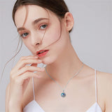 Wolf Gifts 925 Sterling Silver Celtic Moon Wolf Pendant Necklace for Women Men, Wolf Locket Necklace Birthday Jewelry for Girls