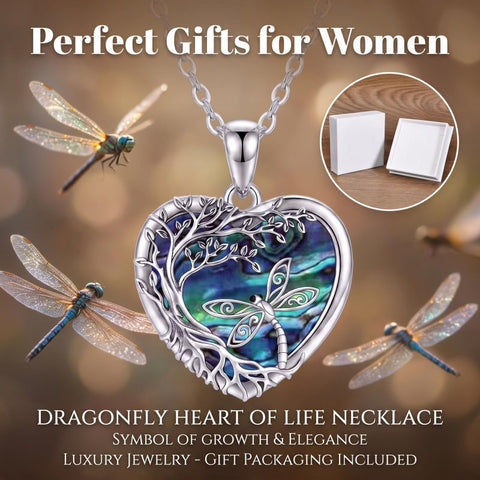 Sterling Silver Tree of Life Heart Shaped Horse Cat Dragonfly Butterfly Hummingbird Pendant Necklace