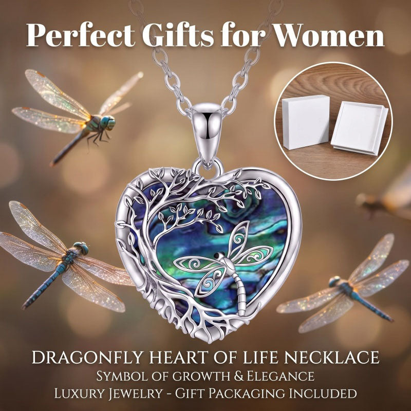 Sterling Silver Tree of Life Heart Shaped Horse Cat Dragonfly Butterfly Hummingbird Pendant Necklace
