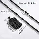 Stainless Steel American Dog Tag Pendant Necklace for Men