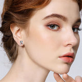 Sterling Silver Frog Stud Earrings