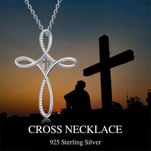 Sterling Silver Lion Semicolon Rose Sunflower Cross Pendant Religious Necklace