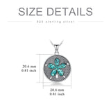 Sterling Silver Turquoise Sand Dollar Pendant Necklace