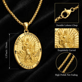 Patron Saint Medal Gold Plated Catholic Pendant Christian Religious Necklace Amulet Jewelry