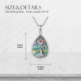Sterling Silver Mustard Seed Black Cat Hummingbird Cross and Mountain Mountain Turquoise Sun and Moon Pendant Necklace