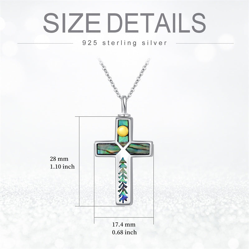 Sterling Silver Abalone Shell Opal Butterfly Dragonfly Tree of Life Pet Paw Cross Urn Necklaces for Ashes