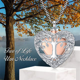 Sterling Silver Tree Of Life Urn Necklace for Ashes