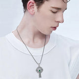 Sterling Silver Wooden Cross Pendant Necklace