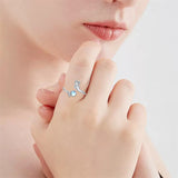 Sterling Silver  Moonstone Snake Fox Cat Octopus Wolf Ring