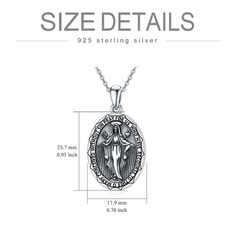Sterling Silver St Michael St Benedict St Anthony St Jude Medal Pendant Necklace
