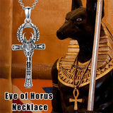Sterling Silver Ankh Cross Protection Pendant Necklace