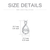 Sterling Silver 111 222 333 444 555 777 888 999 Infinity Angel Number Pendant Necklace