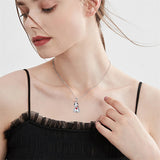 odoo Necklace Sterling Silver Witch Voodoo/Evil Bunny Pendant Gothic Jewelry Gifts for Women Girls