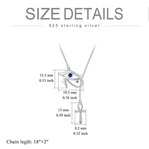Sterling Silver Eye of Horus  Pendant  Necklace Christmas Gifts
