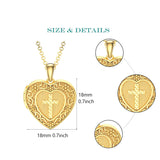 10K 14K 18K Solid Gold Heart Personalized Photo Starburst Cross Rose Wings Butterfly Turtle Celtic Pendant Necklace