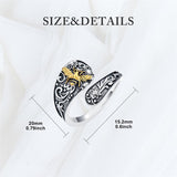 Sterling Silver Hummingbird Butterfly Dragonfly Bee Adjustable Spoon Rings