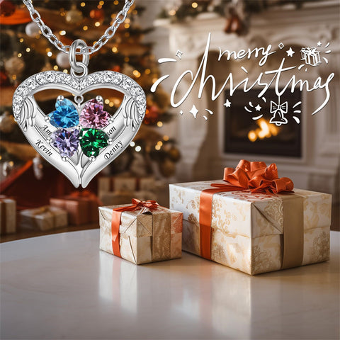 Copper Sterling Silver Simulated Birthstone Name Pendant Necklace for Mom