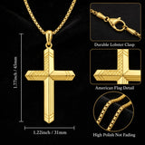 Cross Pendant Necklace  14K Gold Plated Christian Faith Jewelry