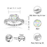 Sterling Silver Heart Urn Ring for Ashes Engraved With Always in My Heart