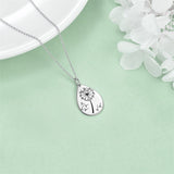 Dandelion Necklace Sterling Silver Necklace Jewelry For Women