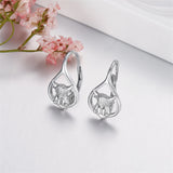 Leverback Earring for Women Sterling Silver Dangle Drop Hoop Earrings for Women Teens Birthday Anniversary