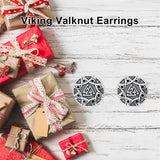 Sterling Silver Viking Raven Crow Skull Stud Earrings