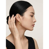 14K Gold Plated Hoop Earrings Jewelry Gift for Birthday Anniversary Mother's Day