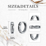 Sterling Silver Mountain Hoop Earrings