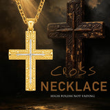 14K Gold  Plated Cross Necklace Simple Religious Jewelry Gift