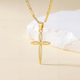 14K Gold Plated Cross Infinity  Pendant Necklace  for Women
