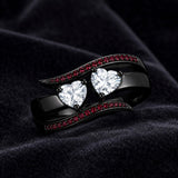 Sterling Silver 10K 14K 18K Gold Custom Engraved  Moissanite Gothic Ring for Women Halloween Gift