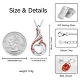 Sterling Silver Heart Shape Tear Dangle Urn Necklace for Ashes