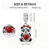 Sterling Silver Lion Red Panda Fox Bear Capybara Charm Beads Christmas Birthday Gift