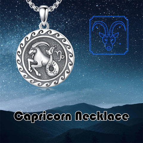 Sterling Silver 12 Zodiac Astrology Horoscope Pendant Necklace