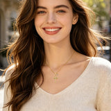 14K Gold Plated  Cross Necklace for Women Christian Jewelry  Birthday Christmas Gift