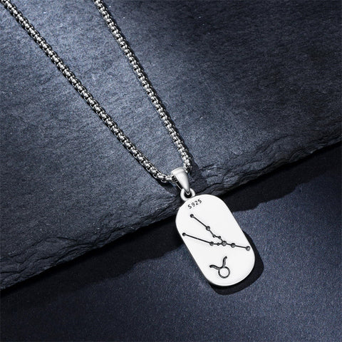 Sterling Silver Zodiac Sign Pendant Necklace