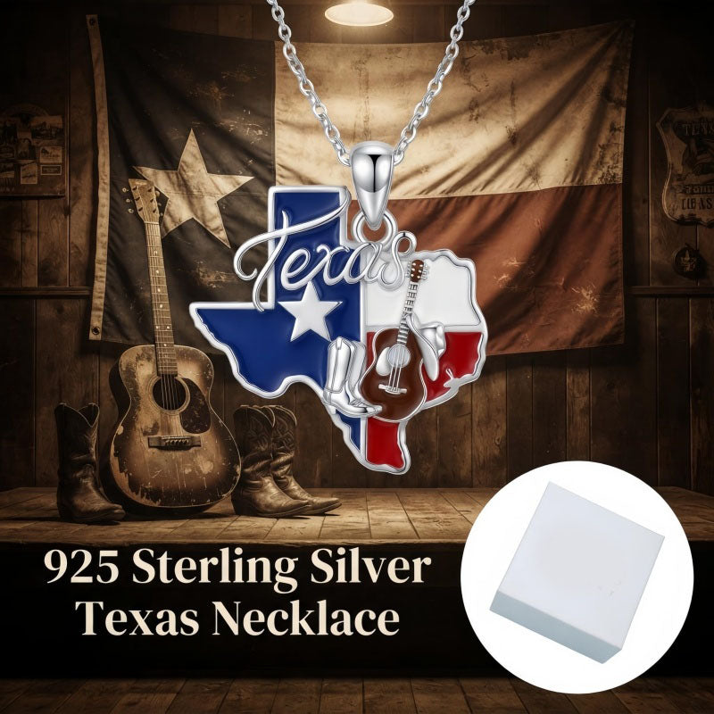Sterling Silver  Bluebonnets Cow Skull Cowboy Hat Boot Cactus Cowgirl Texas Necklace Texas Necklace