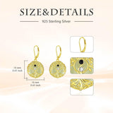 14K Gold Plated Natural Jade  Earrings for Women Good Fortune Jewelry Birthday Mother's Day Gifts