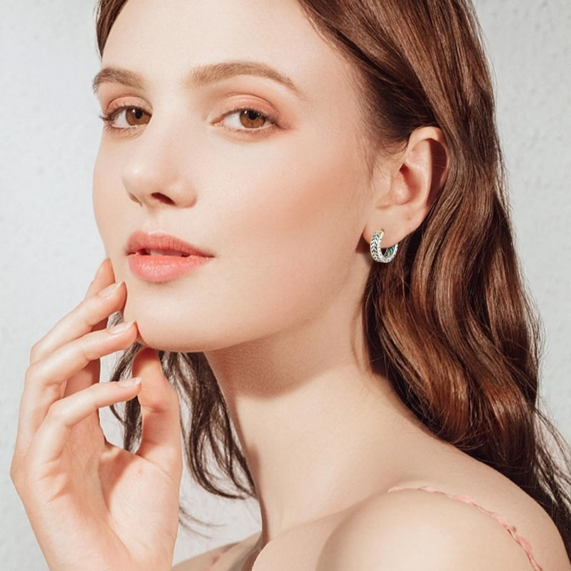 14K Gold Plated  Viking Hoop Earrings