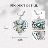 Sterling Silver Abalone Shell Tree of Life Photo Locket Necklace