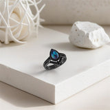 Sterling Silver 3.0CT Pear-Shaped Wedding  Engagement Ring Set For Women