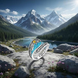 Sterling SilverMustard Seed Turtle Ocean Butterfly Dragonfly Turquoise Adjustable  Spoon Ring Spoon Jewelry for Women