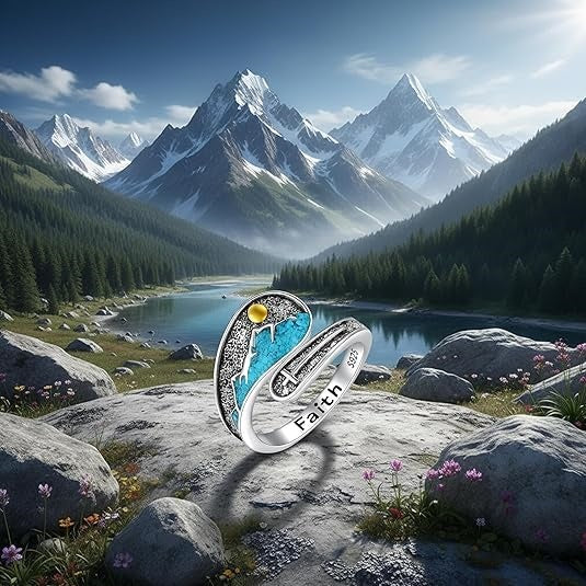 Sterling SilverMustard Seed Turtle Ocean Butterfly Dragonfly Turquoise Adjustable  Spoon Ring Spoon Jewelry for Women