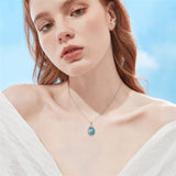 Sterling Silver Turquoise Dragonfly Pendant Necklace