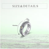 Sterling Silver Anxiety Spinner Rings Rotatable Mood Rings for Women Relieve Stress Gift