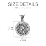 Sterling Silver Goddess Athena High Priestess Pendant Necklace