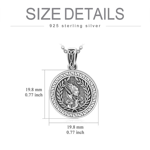 Sterling Silver Goddess Athena High Priestess Pendant Necklace